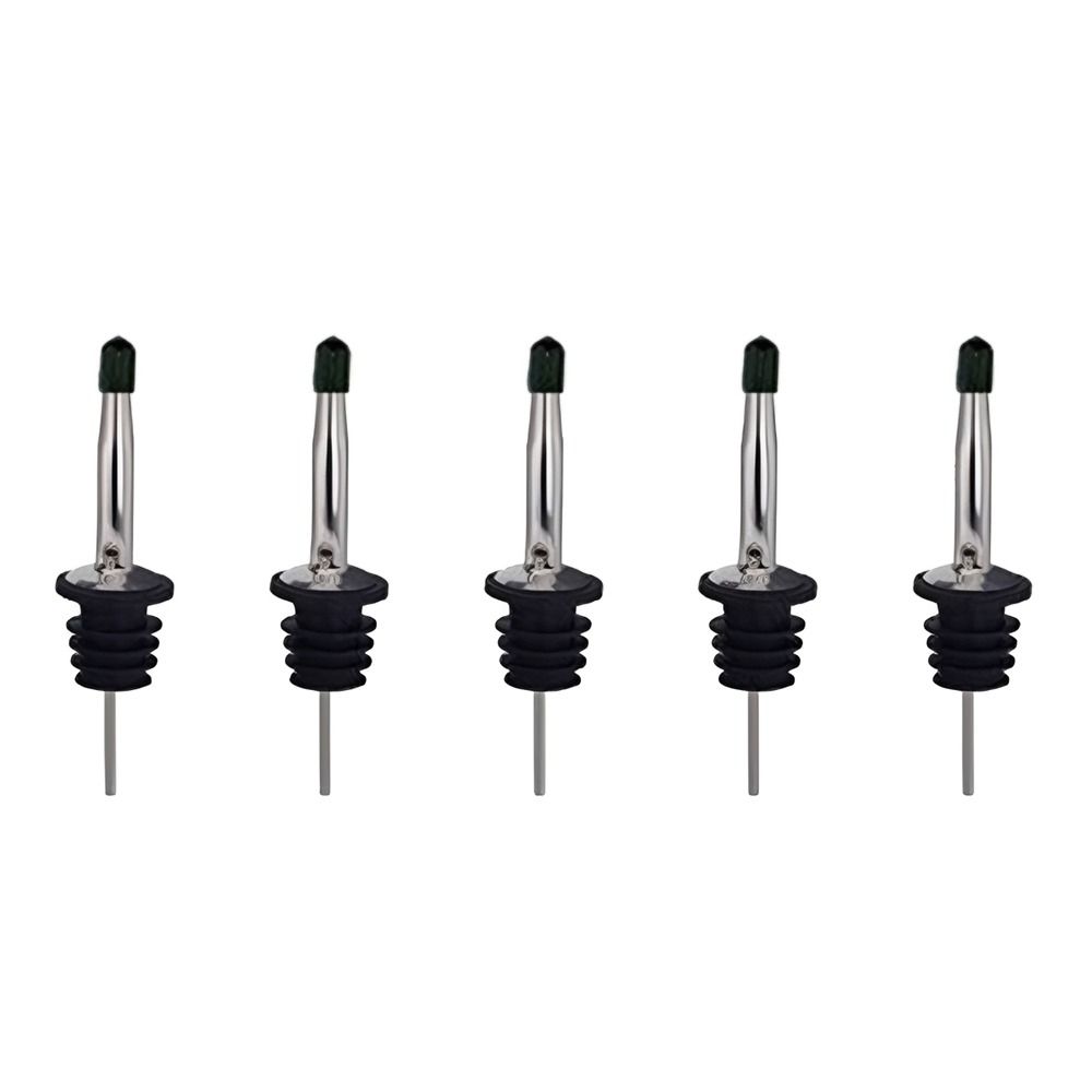 5pcs Tapered Spouts Bottle Pourers Stainless Steel Wine Spout Liquor Pour Spout  Bar Supplies