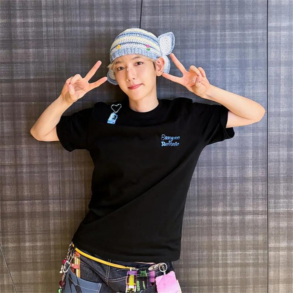 Idols BaekHyun Concert Clothes Reverie Concert Cotton Short-Sleeved Loose T-shirt BaekHyun Fans Collection Gift
