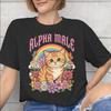 Alpha-Kater Kätzchen Lustiger Grafikdruck T-Shirts Unisex Unisex Baumwolle T-Shirt Kleidung