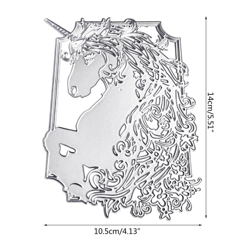 Horse Cutting Dies Carbon Steel Embossing Die Cuts Decorative Stencil for Gift Card Making DIY Scrapbooking Photo Albums
