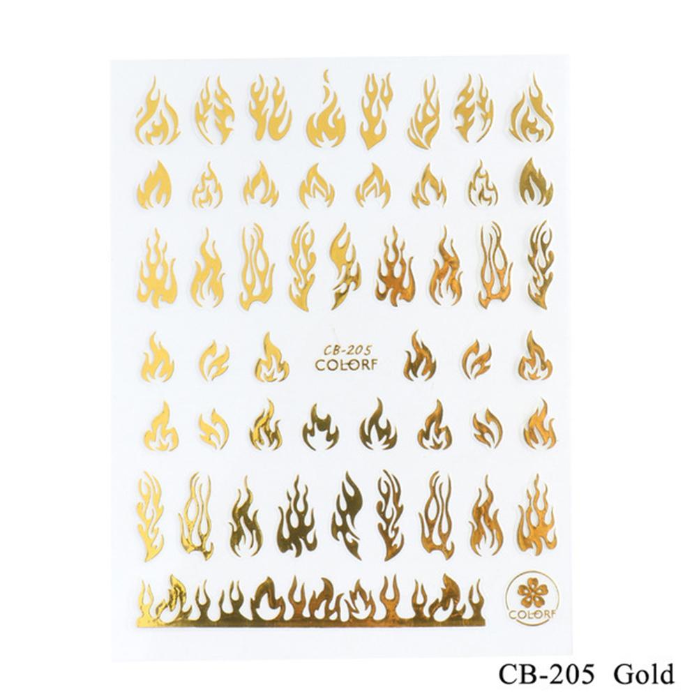Flame Nail Art Decals for Women Flame Nail Stickers Nontoxic Self Adhesive Nails Manicure Decoration