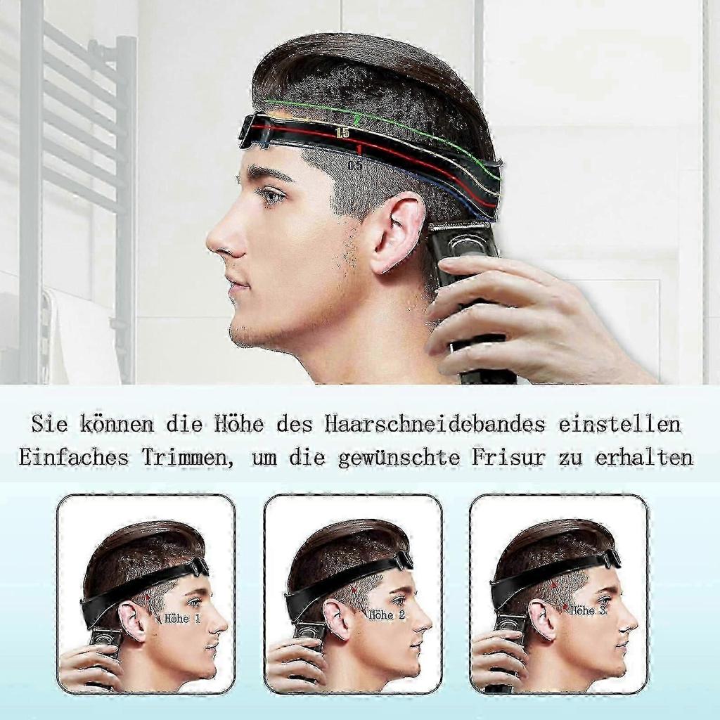 Hair Cutting Stencil, Hair Cutting Yourself, Silicone Haircut Band, Hair Cutting Aid, Easy Neckline Shaving Stencil for Home Haircuts-Good