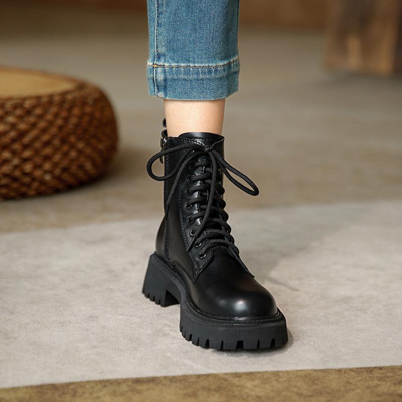 New Style Women's Leather Ankle Boots Outdoor Casual Shoes Lightweight Designer Warm Work Boots Classic Handmade Boots