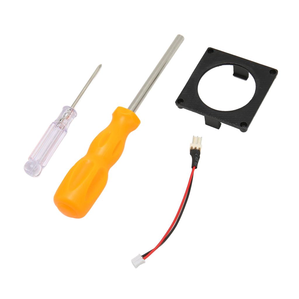 Fan 3D Print Mount Kit Replacement Game Console Cooling Fan Frame Kit for Gamecube Noctua Black