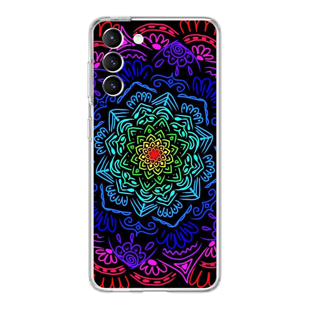 Mandala flower totem Clear Silicone Phone Case For Samsung Galaxy S23 S22 5G S20 Ultra S21 FE 5G S10E S9 S8 S10 Plus Soft Cover