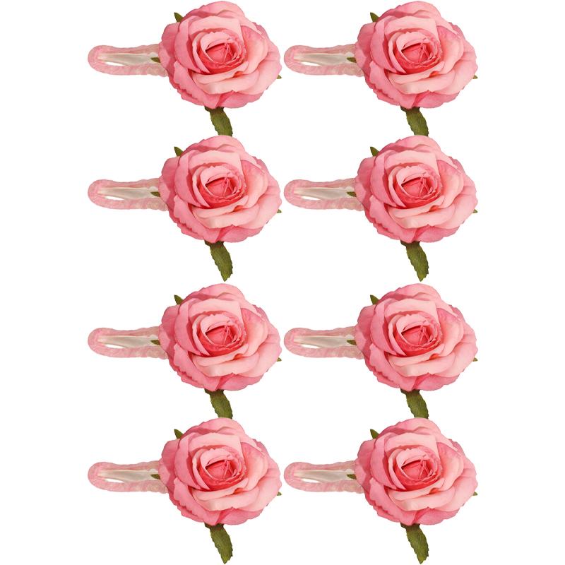 Romantic Rose Atmosphere Sweet Artificial Flower Hair Clip For Women Large Cute Duckbill Hair Accessory