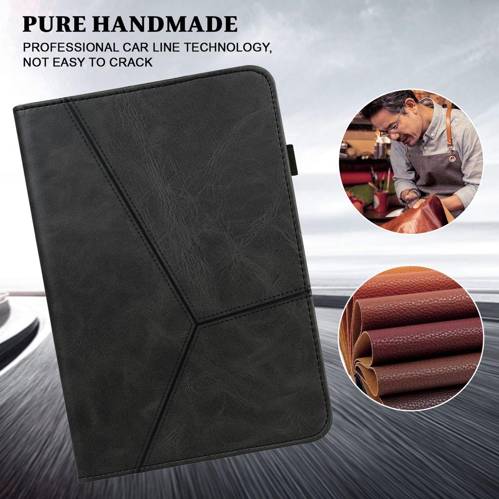 For OnePlus Pad 2/Pad Pro Case Line Imprinted PU Leather Card Holder Tablet Stand Cover