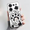 For ZTE nubia Z50 Ultra Z50Ultra Casing Aesthetic Cute Cat Cartoons Black Matte Soft Silicone Case Shockproof Back Shell Cover