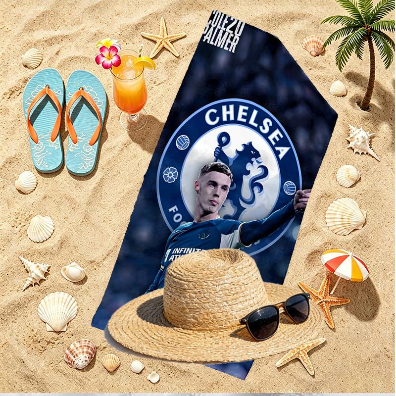 Football club.C Print Beach Towel, Versatile Lightweight Absorbent Beach Towel for Pool Surf Yoga Bathroom, Perfect Birthday Holiday Gift