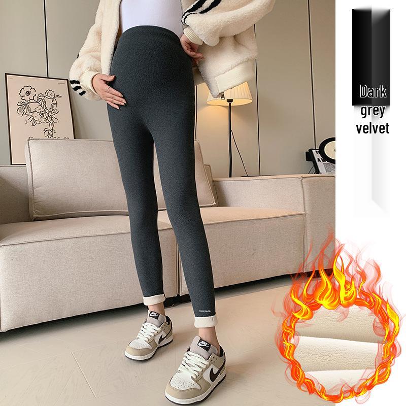 

2025 Maternity Winter Pants: Fleece-Lined, Velvet, Warm Cotton L