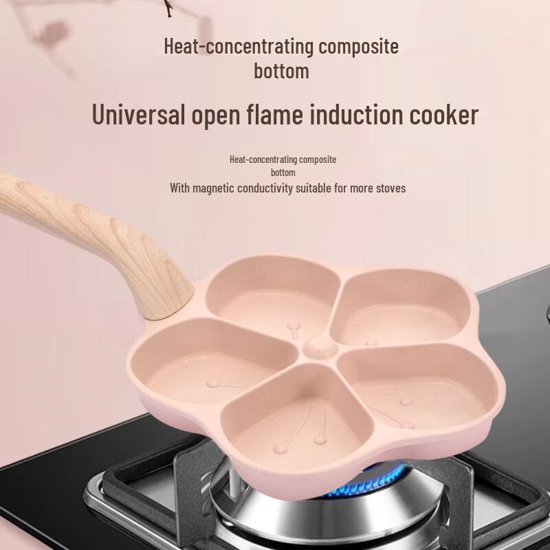 Blumenförmige 5-Loch Antihaft-Eierpfanne