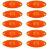 10x 6 SMD Leds Ovale Orange 12V Côté Contour Marqueur Feux Camionnette Bus Voiture Camion Caravane