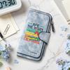 Vintage Skeleton Surf Printed Long Wallet Fashion Large Capacity Portable PU Card Holder Casual Daily Purses for Women Men