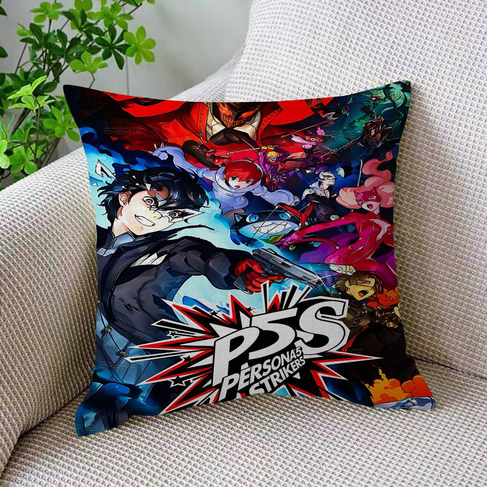 Hot Video Game Persona 5 Gaming Pillow Gifts Home Office Furnishings Bedroom Sofa Car Cushion Cover Case 45x45cm