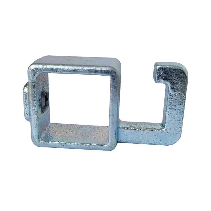 Conector de Tubo Cuadrado de Hierro Galvanizado 40x40 - Base de Unión en T para Barandilla sin Soldadura