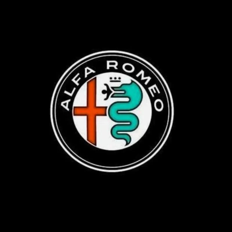 Car Stickers For Alfa Romeo 2X For Alfa Romeo Giulia 952 159 166 GT Giulietta Tonale Mito Stelvio 949 Spider LED Car Welcome Log