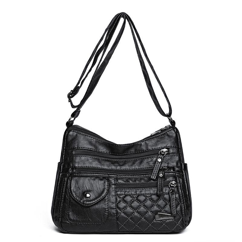 Ladies' Fashionable PU Leather Multi-layer Large Capacity Versatile Women's Bag, Single Shoulder Crossbody Bag