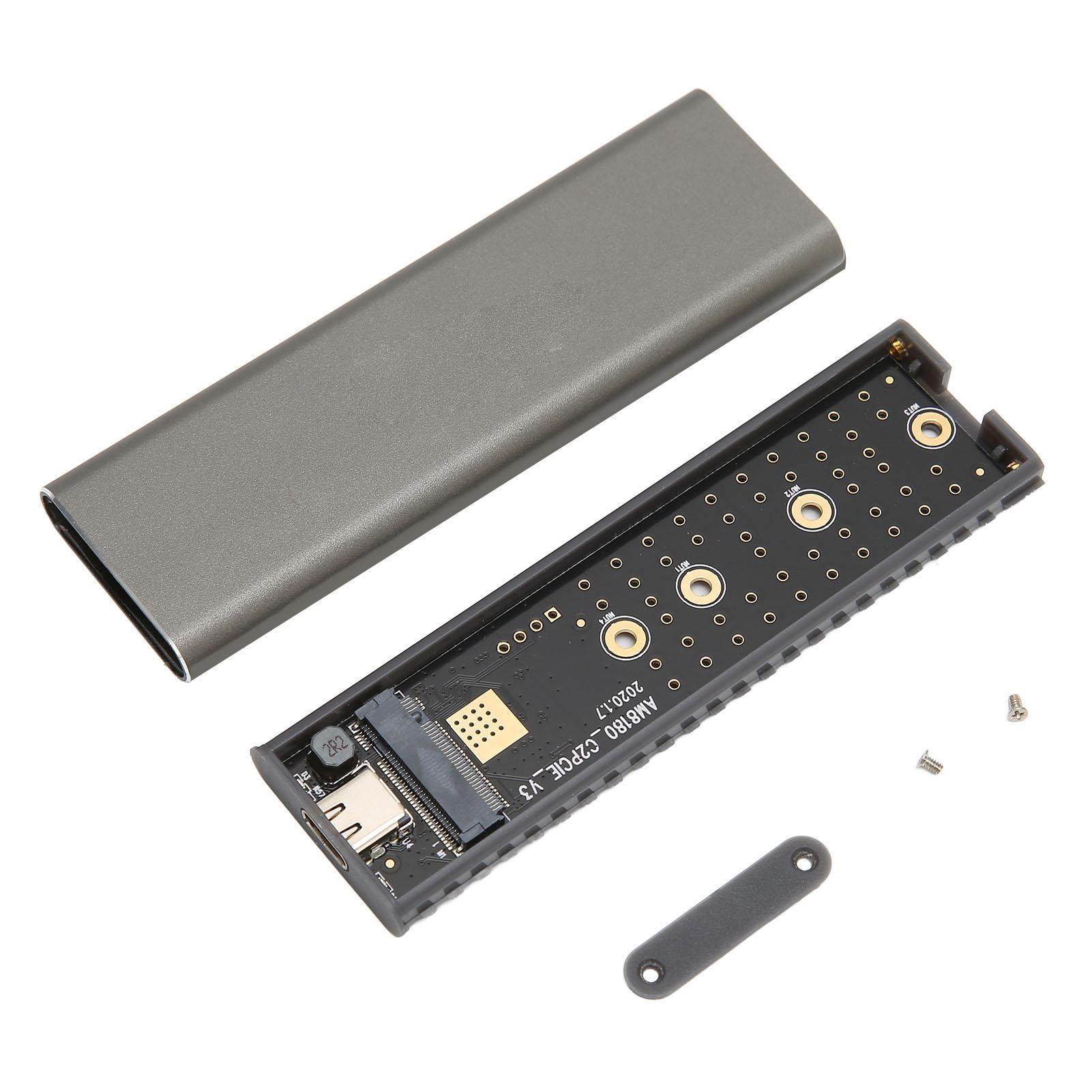 

Корпус NVMe USB3.1 Gen2 Быстрая передача данных 9 Гбит/с Plug and Play Корпус из алюминиевого сплава M.2 для