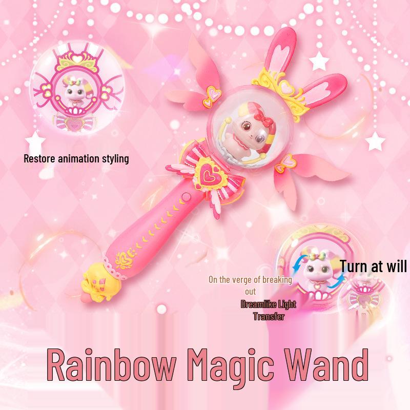 Rainbow Guardians Luminous Princess Wand: Fairy Morning Light Scepter for Girls