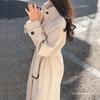 Women's Korean Style Mid-Length Slimming Woolen Coat - Cotton-Padded, Thickened, Fashionable for Autumn and Winter