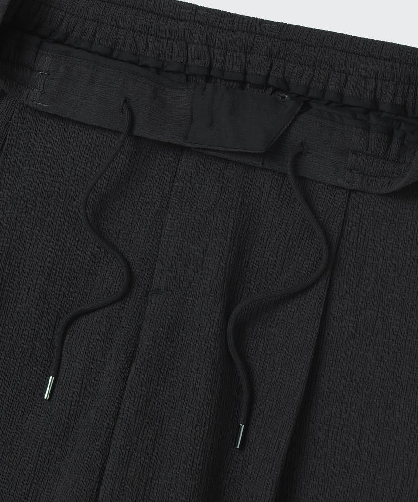 MUSINSA STANDARD Crinkle Loose Tapered Elastic Waist Pants [Dark Gray]