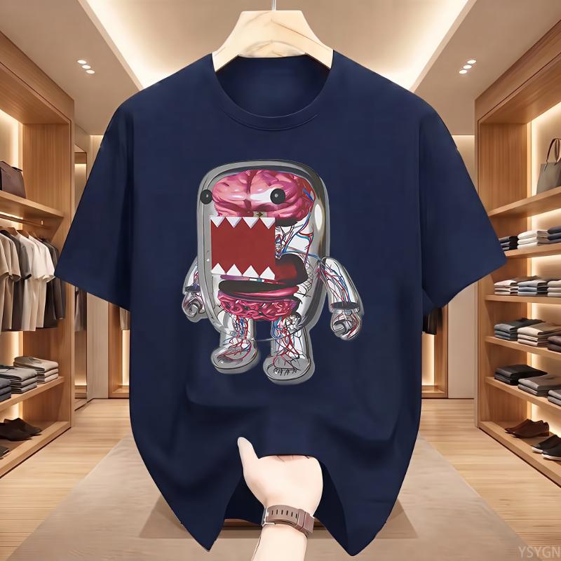 Domo Y2k Japanese Graphic Swag Era Fashion Aesthetic Rave Punk T Shirt Men's Summer Classic T-Shirt Tops