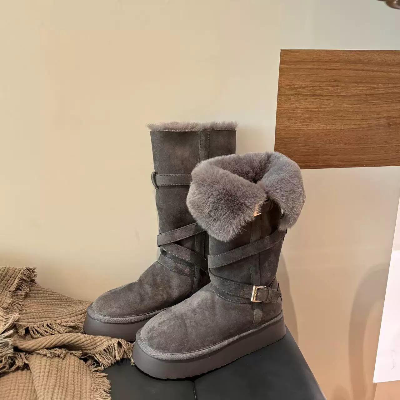 

Женские модные легкие перекидные складные толстая подошва зимние теплые сноубутсы с ножной петлей меховые одни нескользящие спортивные хлопковые ботинки для отдыха 40 серый