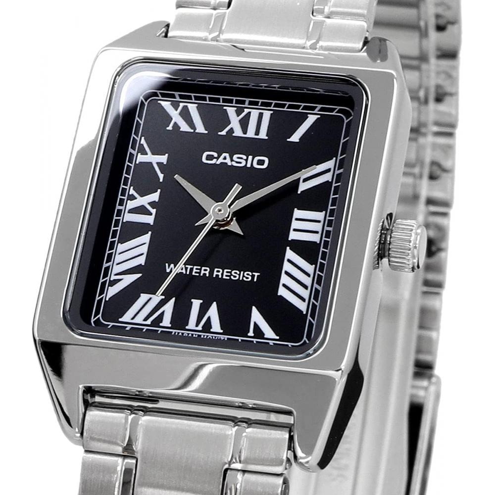 Casio Women S Analog Watch Black Silver Ltp V007d 1b