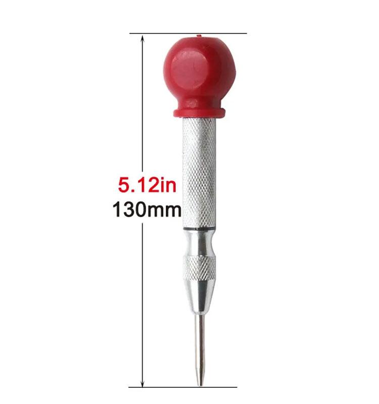 Automatic Spring Loaded Center Punch Glass Breaker Window Puncher Drill Bit Center Punch Eyelet