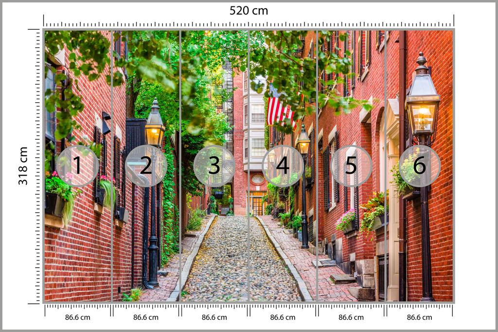 Photomural Alley Town Structural Vinyl 520x318