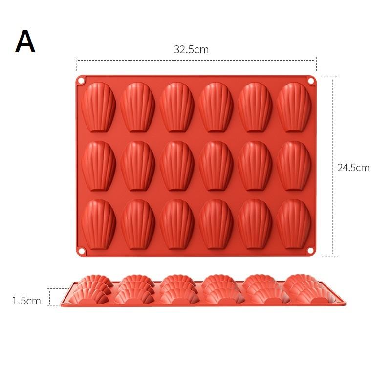 18 Cavities Mini Food Grade Madeleine Silicone Cake Mold Cookie Mold Diy Shell Baking Pan Mould Kitchen Bakeware Accessories
