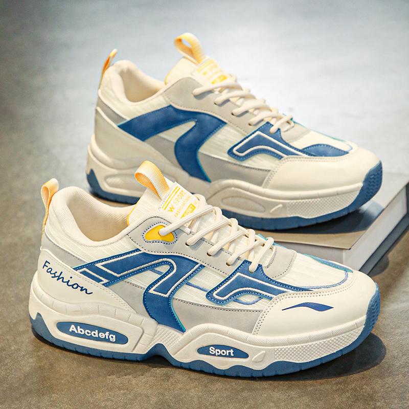 

Мужская обувь хорошего качества 2024 весна новая мужская повседневная обувь модные удобные нескользящие кроссовки для мужчин уличная износостойкая 7 39 синий