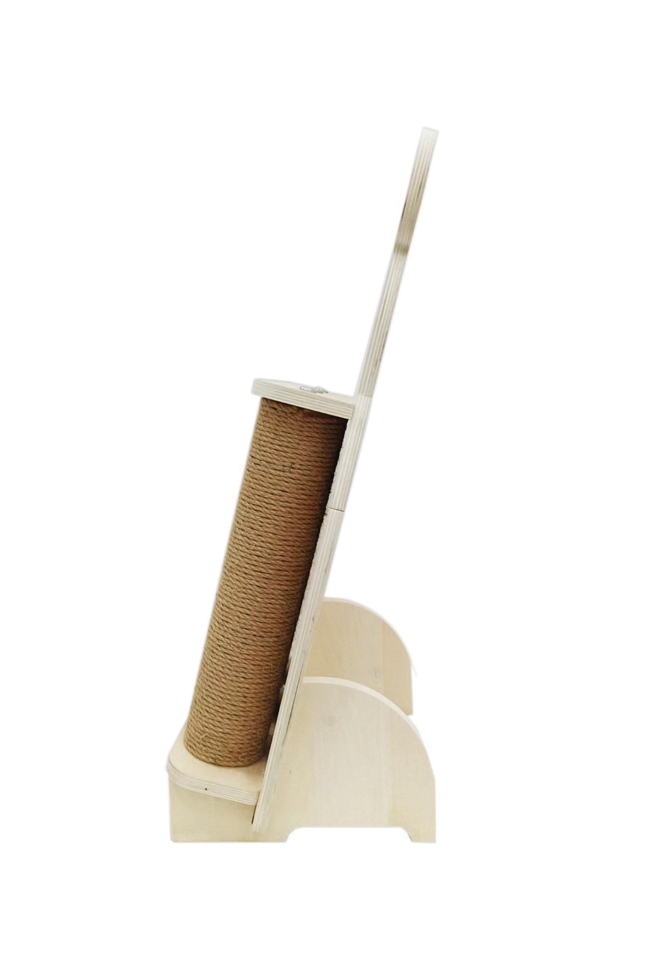 Vertical Solid Wood Cat Scratching Post with No-Shedding Sisal - Perfect Home Cat Toy for Sharpening Claws Irregular