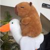 Riding Crocodiles Capybara Anime Fluffty Toy Pullable Capybara Plush Doll  Birthday Gift