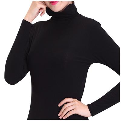Women's Stretch Long Sleeve Turtleneck Turtleneck Top Slim Fit Shirt