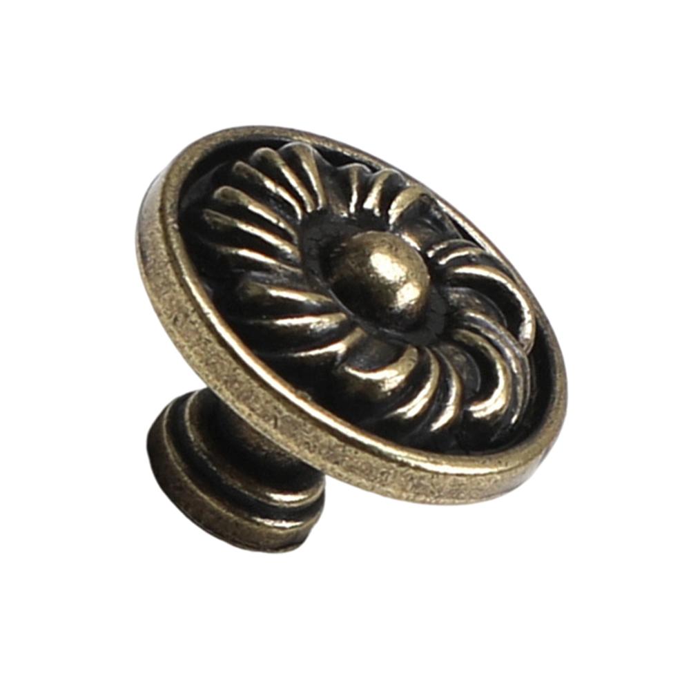 Vintage Brass Cabinet Knobs Zinc Alloy Drawer Pulls Antique Cupboard Handles For Kitchen Dresser Furniture Hardware