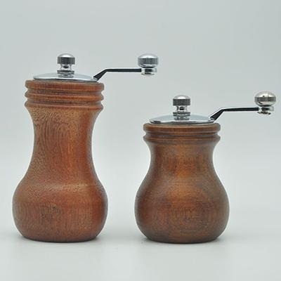 Kurbel Mahlen Flasche Chiltepin Pfeffer Kaffeebohnenmühle Holz Meersalz für Zuhause