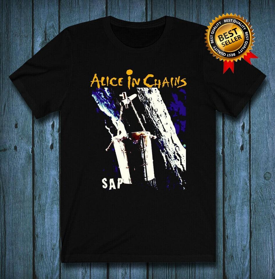 Vintage Alice In Chains Band SAP ALBUM T-shirt Unisex Black S-234XL Unisex T-Shirt XXL