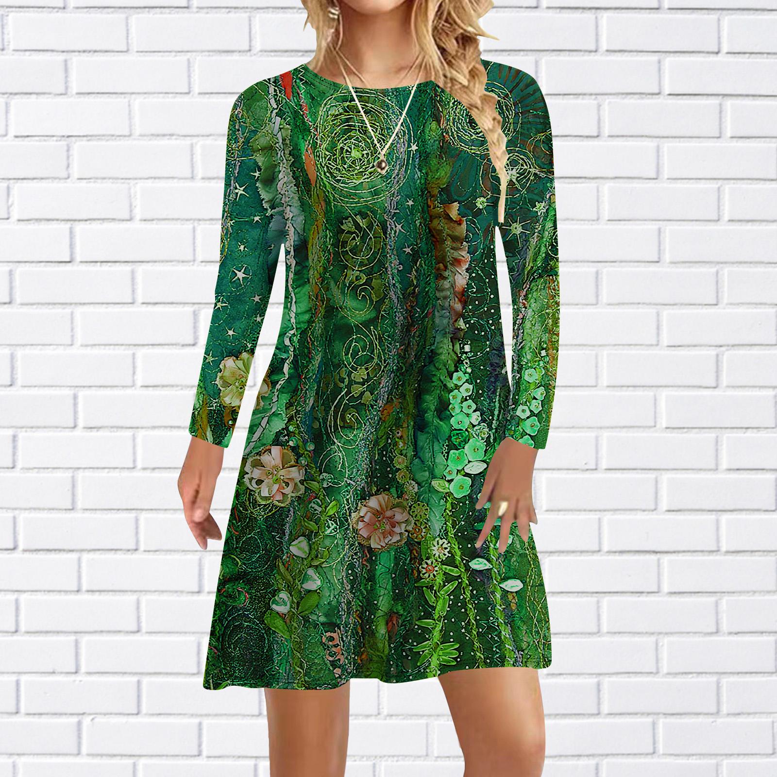 

Женское повседневное платье осеннее фиолетовое нитевидное платье с принтом леденцов для женщин с круглым вырезом и коротким рукавом платье больших размеров