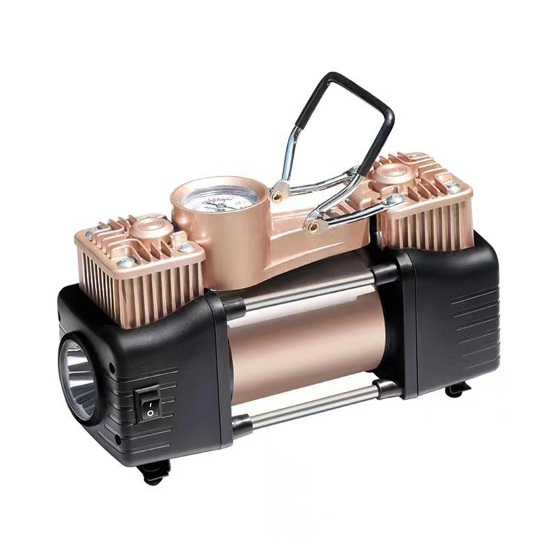 

12V 120W Dual Cylinder Air Car Pump Heavy Duty Tire Inflator with LED Light Car Electric Air Pump Auto Inflatable Pump