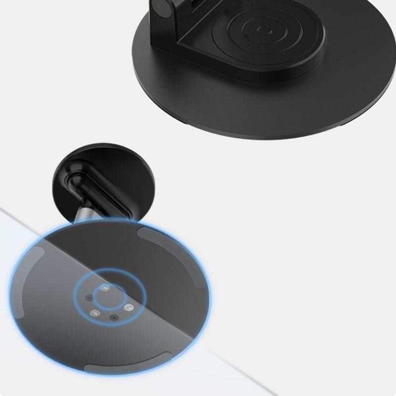 Support Téléphone Magnétique pour Téléphone 16 15 14 Support Téléphone de Bureau Rotatif à 360 Degrés Support de Table pour Téléphone Portable