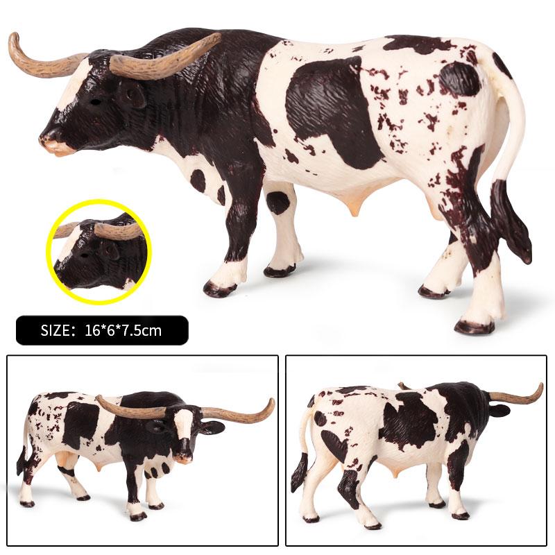 Oenux Zwierzęta Gospodarskie Walki Byków Kowboj Symulacja Drób Bydło Cielę Byk Wół Kolekcja Figurek Akcji Model Pvc Zabawka Prezent dla Dzieci