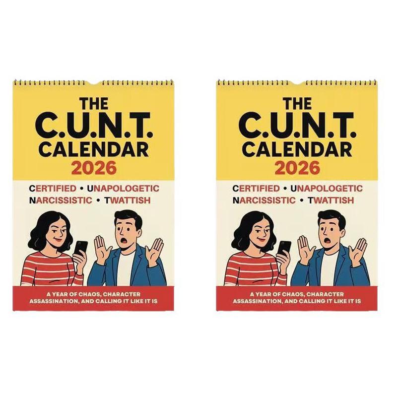 2026 Calendar - Easy-to-Hang Calendar To Welcome the New Year  Desk Calendar Planner Funny Calendar Wall Calendar