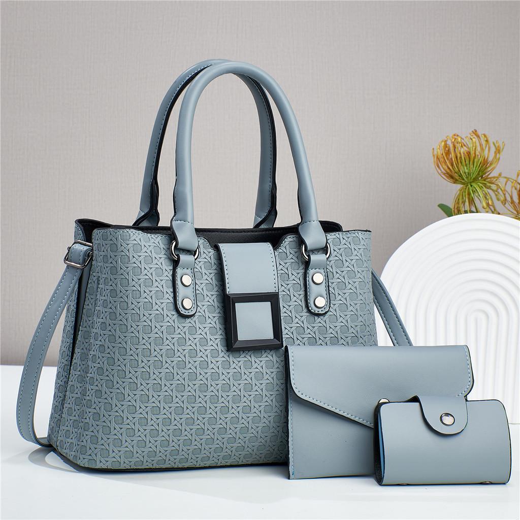 Pu Geometric Pattern Large Capacity Shoulder Bag For Daily Use