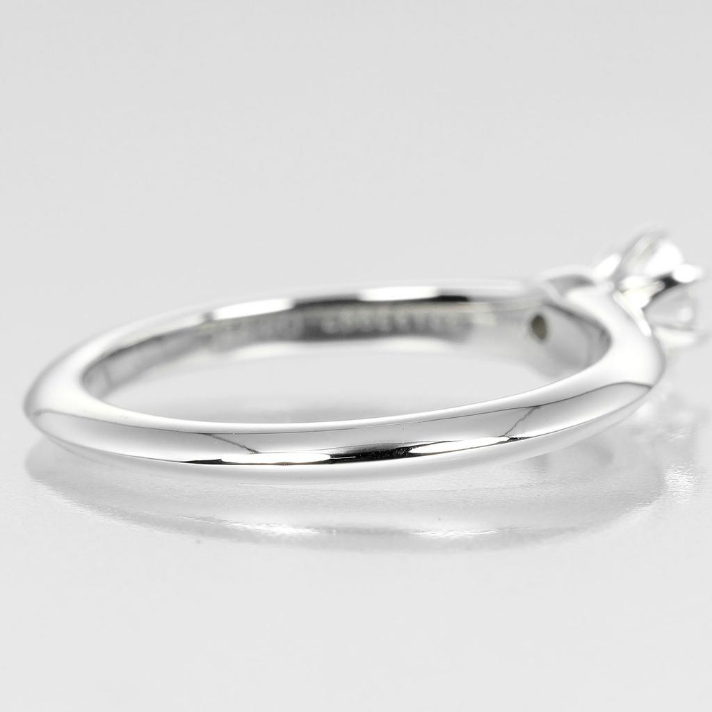 TIFFANY&Co. Solitaire Ring 0.23ct Pt950Platinum/diamond #5.8(US Size) 4.32g Women Used