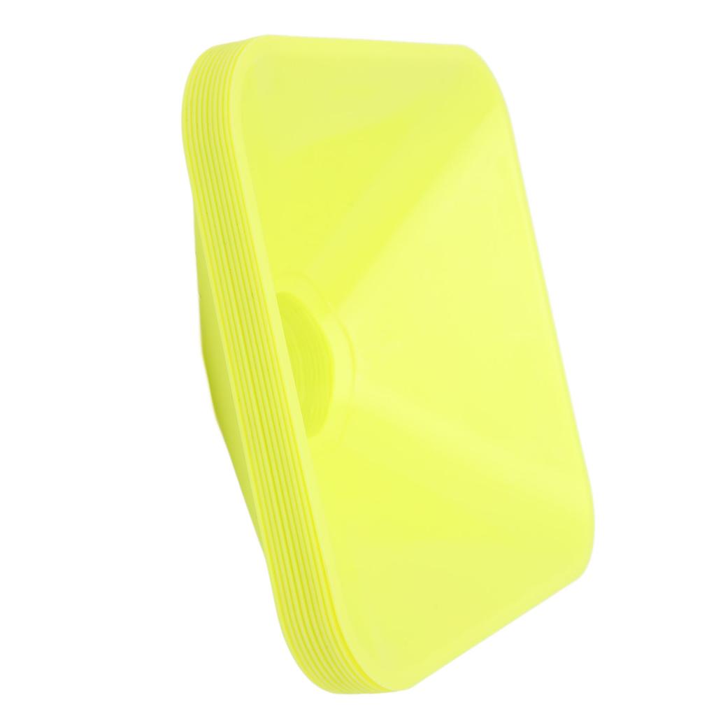10PCS Training Cones Square Bright Color Stackable Compact Cones Marker for Sports Football Green