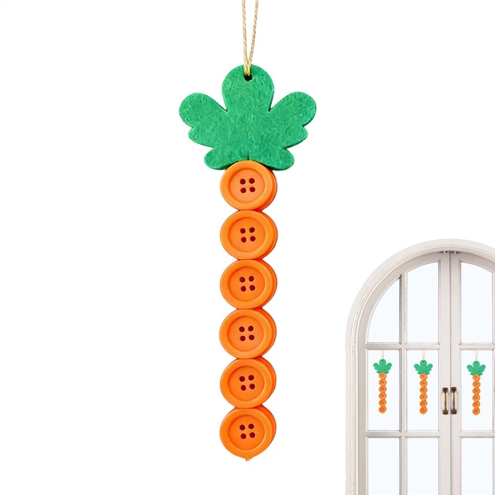 Button Crafts Easter Egg Bunny Pendant Handmade Craft Kits For All Ages For Adults Kids Living Room Bedroom Wall Door Classroom
