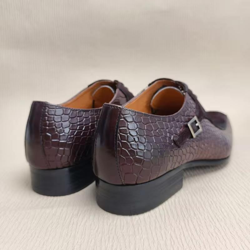 Fashion New Trendy Men Shoes Handmade Dress Shoe Oxfords Comfortable Cow Suede Top Layer Cowhide Patchwork Social Business Shoe For Man