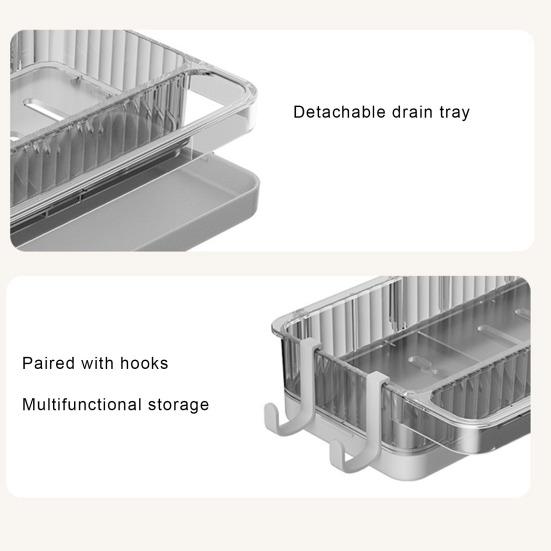 Suport pentru prosoape pentru burete de bucătărie, montat pe perete, antirugină, multifuncțional, pentru depozitare reglabil, raft pentru baie care economisește spațiu