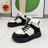Fashion Thick Soled Women's Cotton Shoes 2024 New Winter High Top Warm Dad Shoes Versatile Casual Sports Vulcanized Platform Sneakers